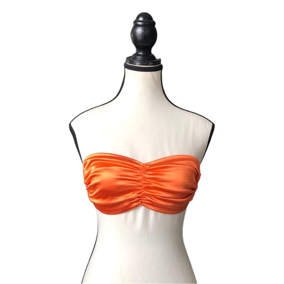 ☀️⛵️THATSSOFETCH ALANNAH CROP TOPS SATIN ORANGE🏖️🐠 - Picture 9 of 11
